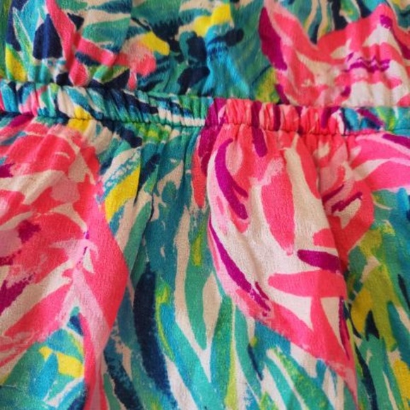 Lilly Pulitzer Pink and Blue One-Shoulder Romper - Picture 6 of 10